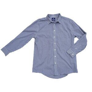 Stafford Mens Regular Fit Checkered Long Sleeve Shirt Size 17 34-35